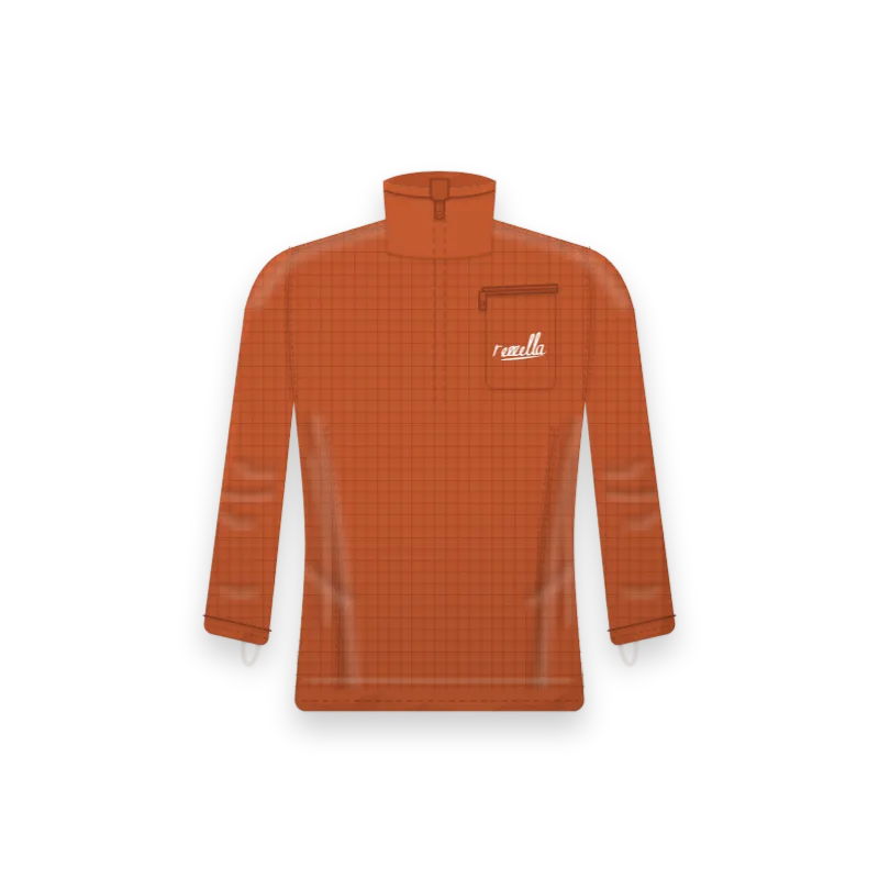 The women’s Grid Fleece Half Zip in Alpine, with a grid knit, a high collar, a zipped chest pocket and thumb loops