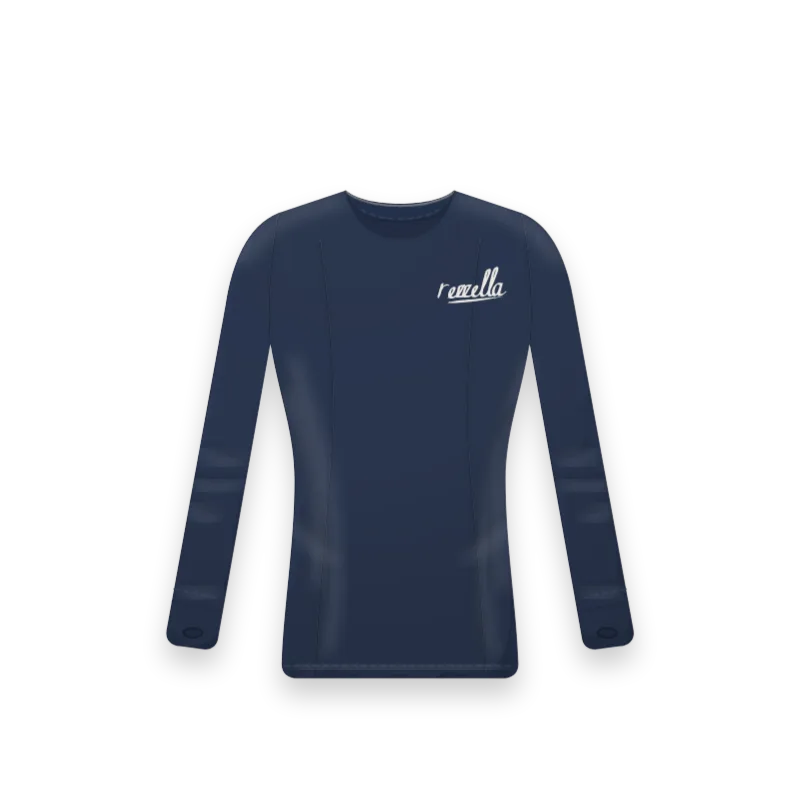 The men’s Sun Long Sleeve in Navy, a long sleeve training top with a crew neck