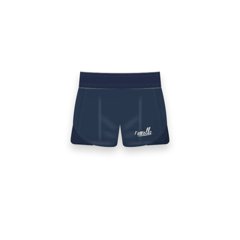 The women’s Sun Shorts in Navy, training shorts with a wide waistband