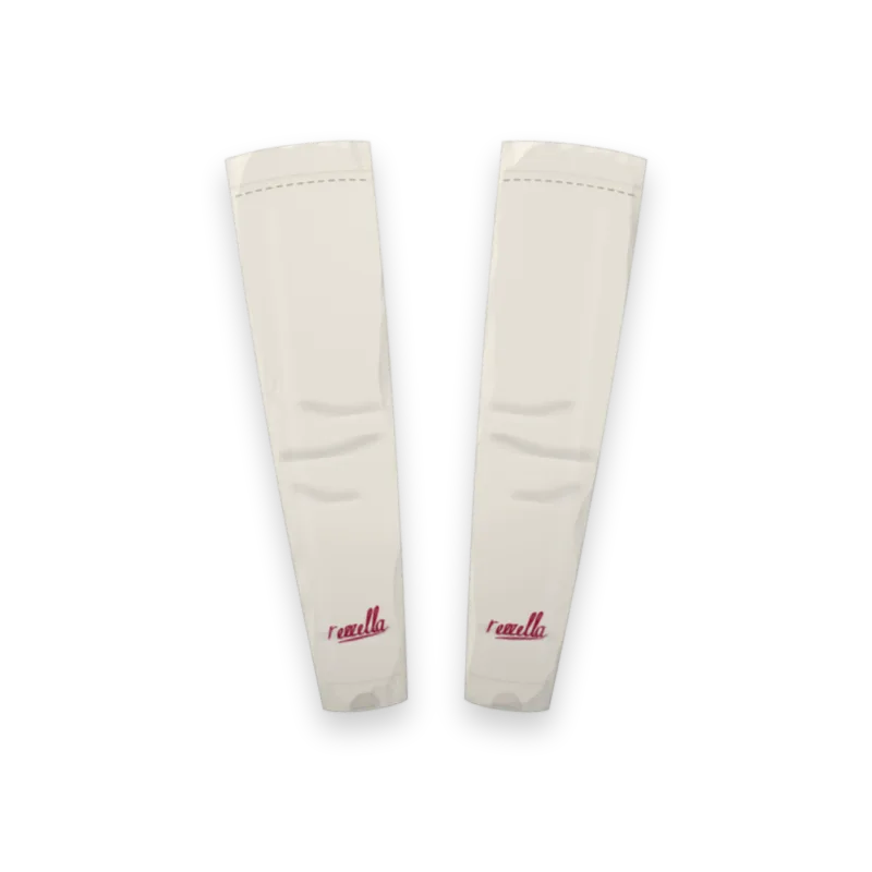 A pair of Sun Sleeves in Bone, stretch sleeves with a grip band and a thumb loop