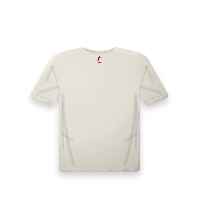 The men’s Sun Tee in Bone, from the back