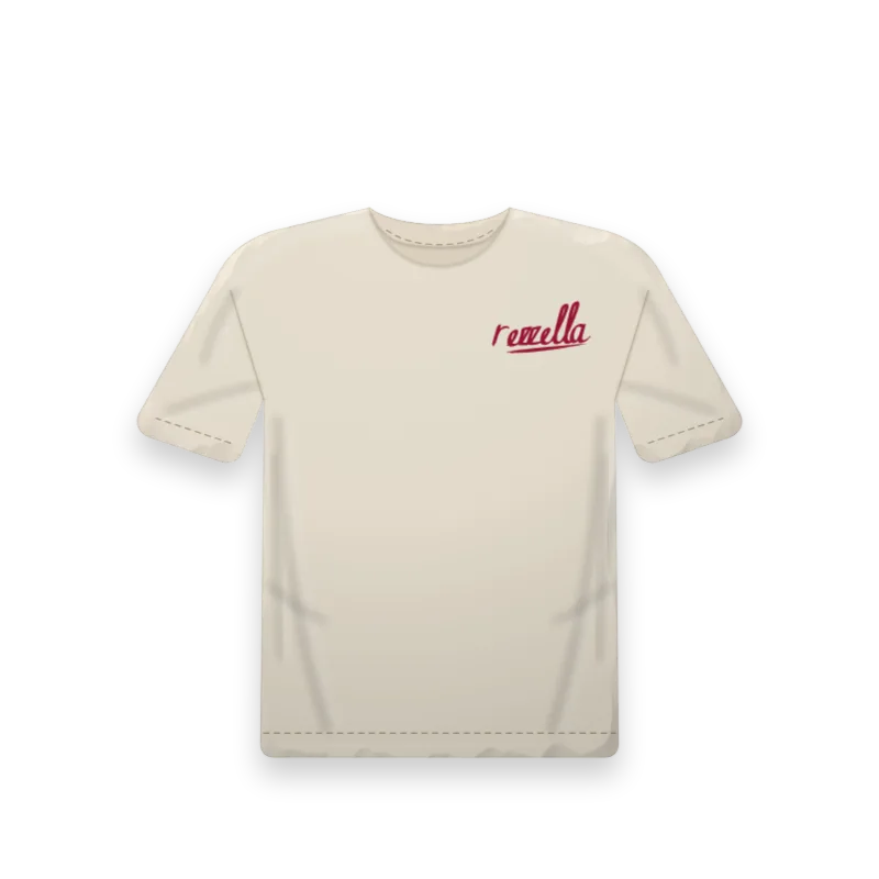 The men’s Sun Tee in Ecru, a boxy tee with a dropped shoulder and a length to the hip
