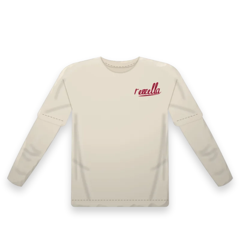 The Sunset: the men’s Sun Tee in Ecru with Sun Sleeves in Ecru under the sleeve hem
